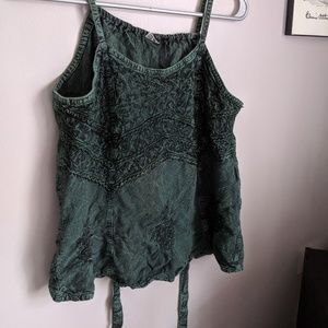 Forest Green Renaissance Embroidered Too